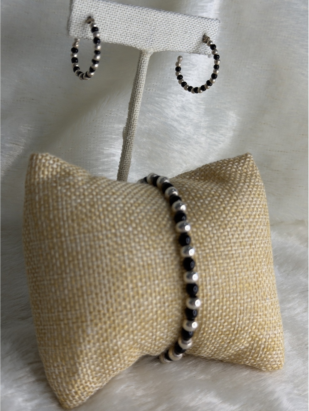 Retired RARE HTF Silpada Sterling Silver Ball & Black Bead Set B0340 & P0698